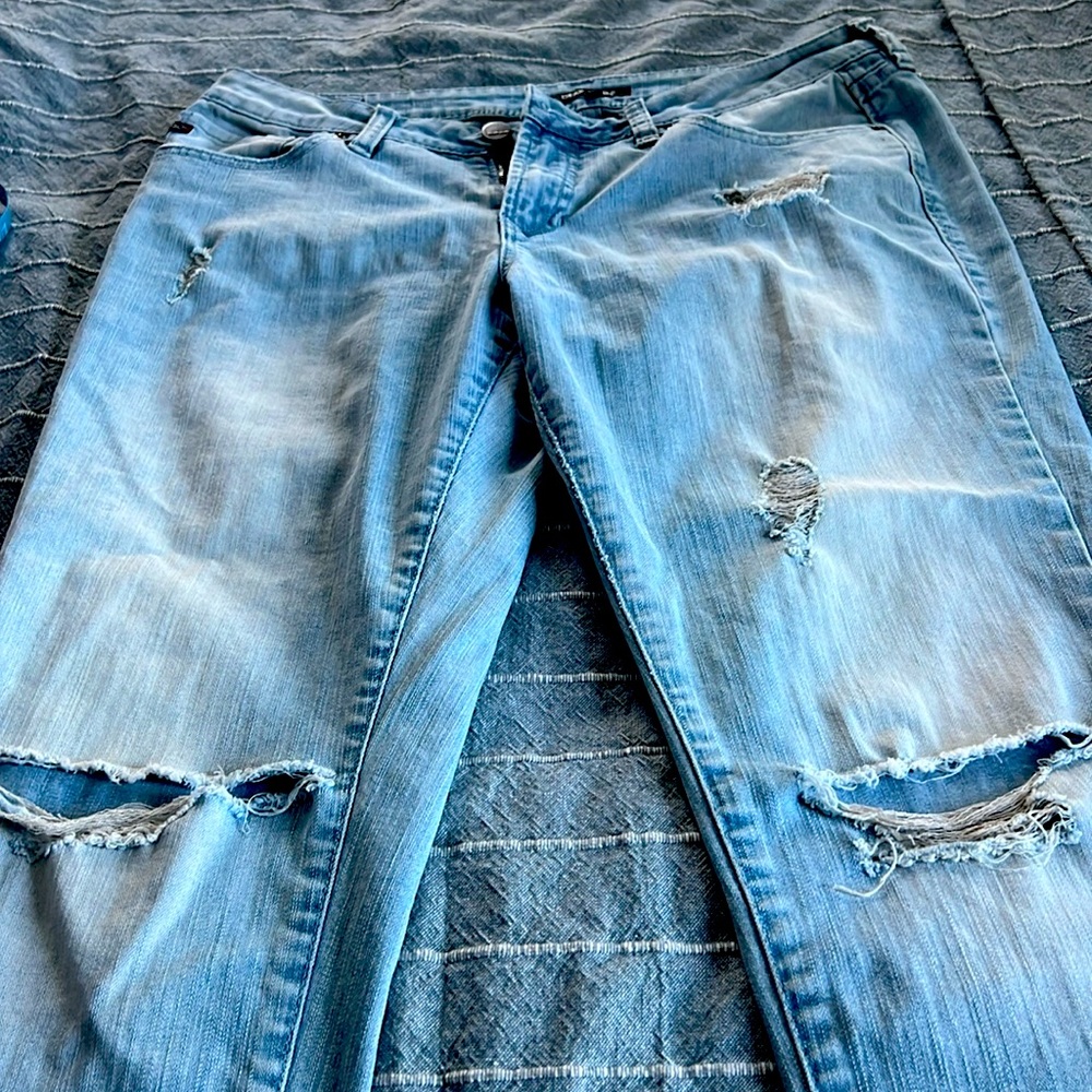 Dear John heavily distressed straight leg jeans jeans size 31P